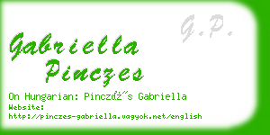 gabriella pinczes business card